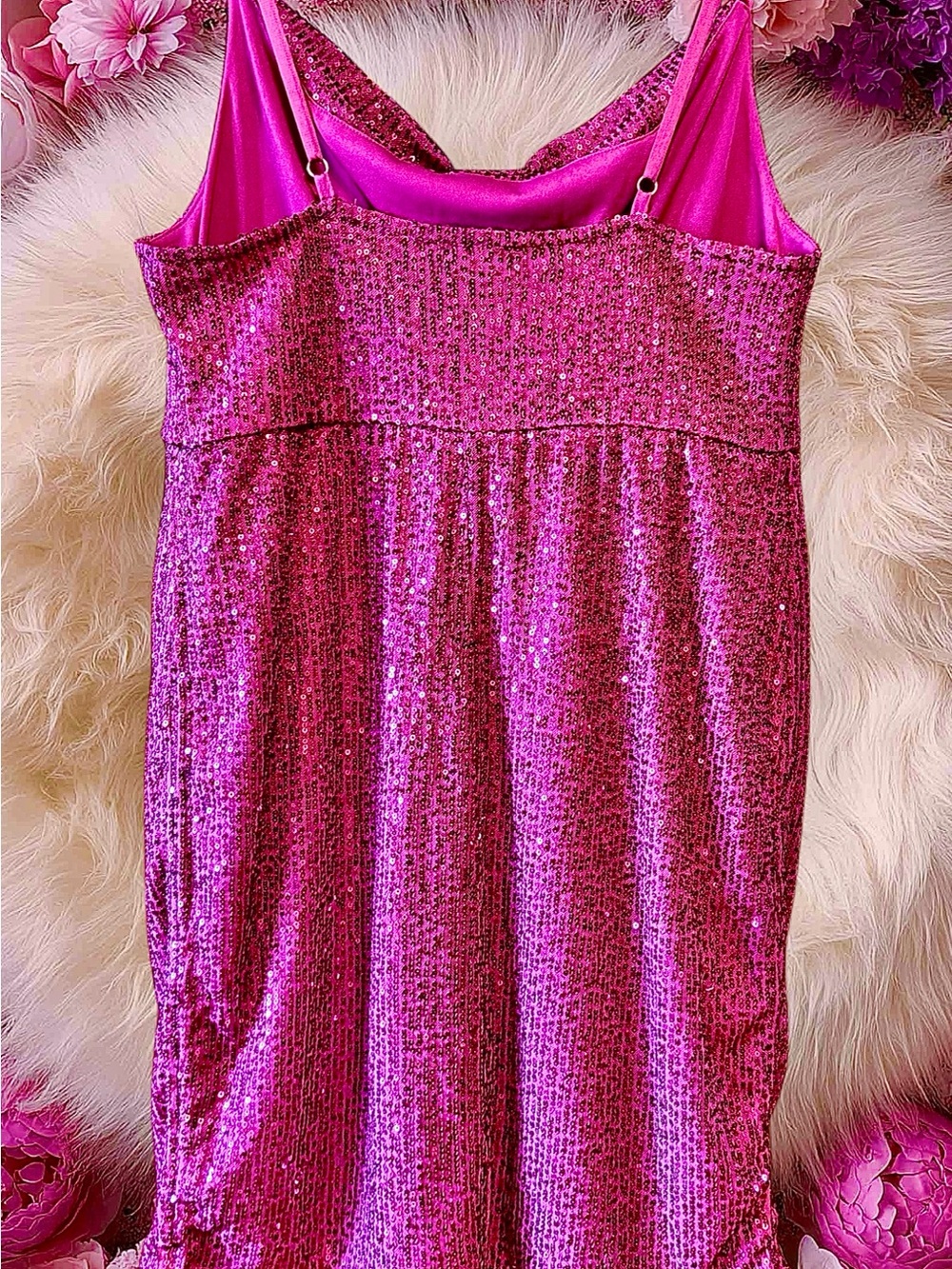 wild fable Hot Pink Sequin Mini Dress size XXL - Picture 3 of 11
